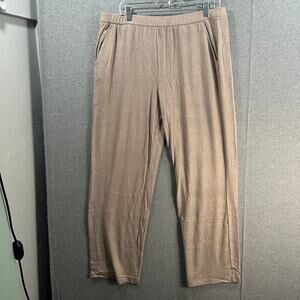 Candace Cameron Bure Brushed Pull-on Pant Brown Heather Large